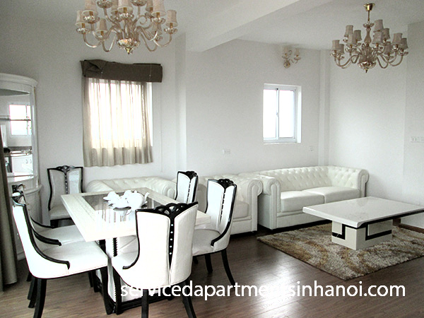 A one bedroom penhouse apartment with big terrace for rent in Ba Dinh 1