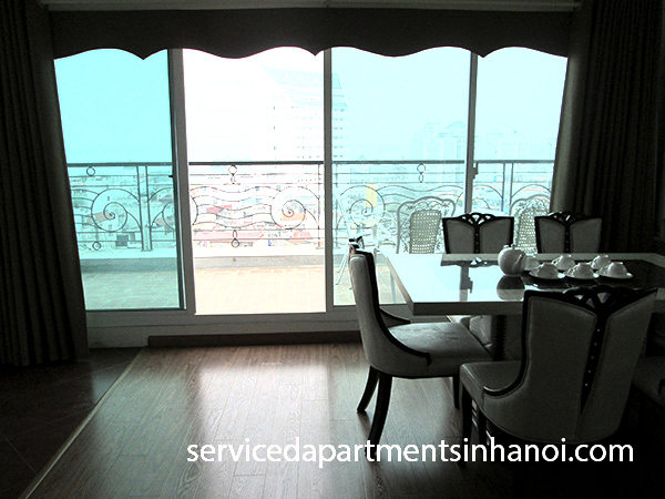 A one bedroom penhouse apartment with big terrace for rent in Ba Dinh 3