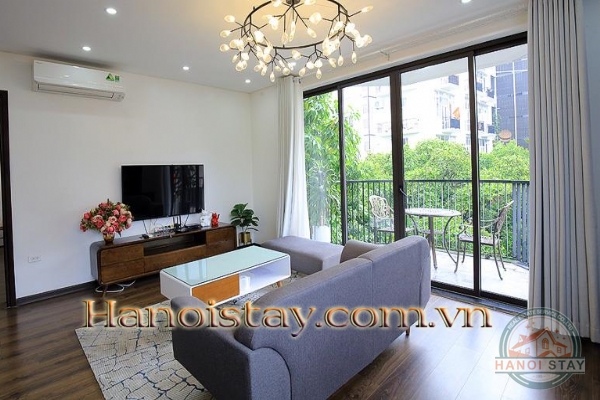 A three-bedroom apartment in Tay Ho filled with natural light with a good size balcony 8