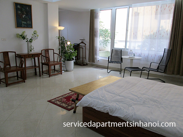 A wonderful one bedroom studio for leasing near Giang Vo street, Ba Dinh district 3