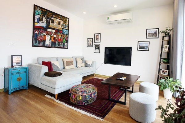 *Absolutely Beautiful 03 BR Duplex green terrace apartment rental in Xuan Dieu street, Tay Ho*