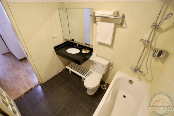 Apartment for rent in Linh Lang st, Ba Dinh, spacious living room, wooden floor 1