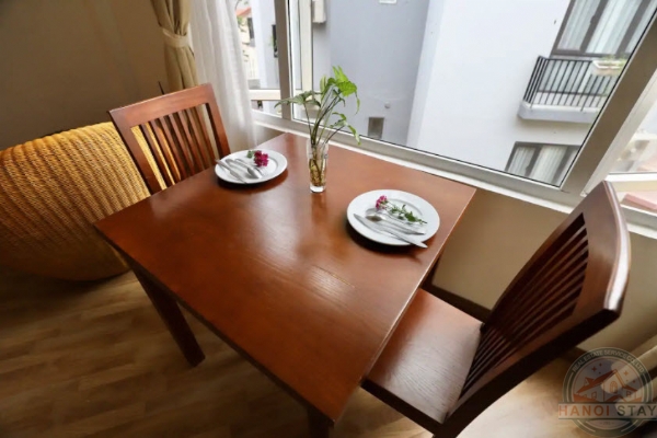 Apartment for rent in Linh Lang st, Ba Dinh, spacious living room, wooden floor 10