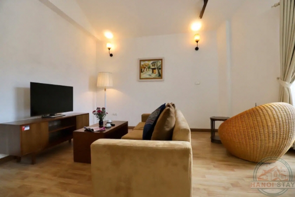 Apartment for rent in Linh Lang st, Ba Dinh, spacious living room, wooden floor 13