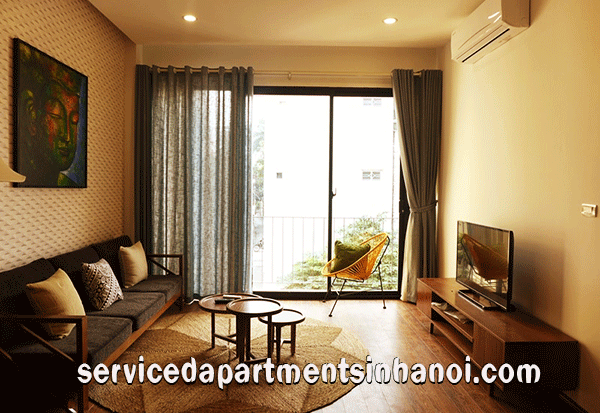 Artistic Architecture serviced apartment rental in To Ngoc Van str, Tay Ho, Two bedroom 1