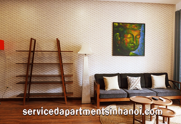 Artistic Architecture serviced apartment rental in To Ngoc Van str, Tay Ho, Two bedroom 2