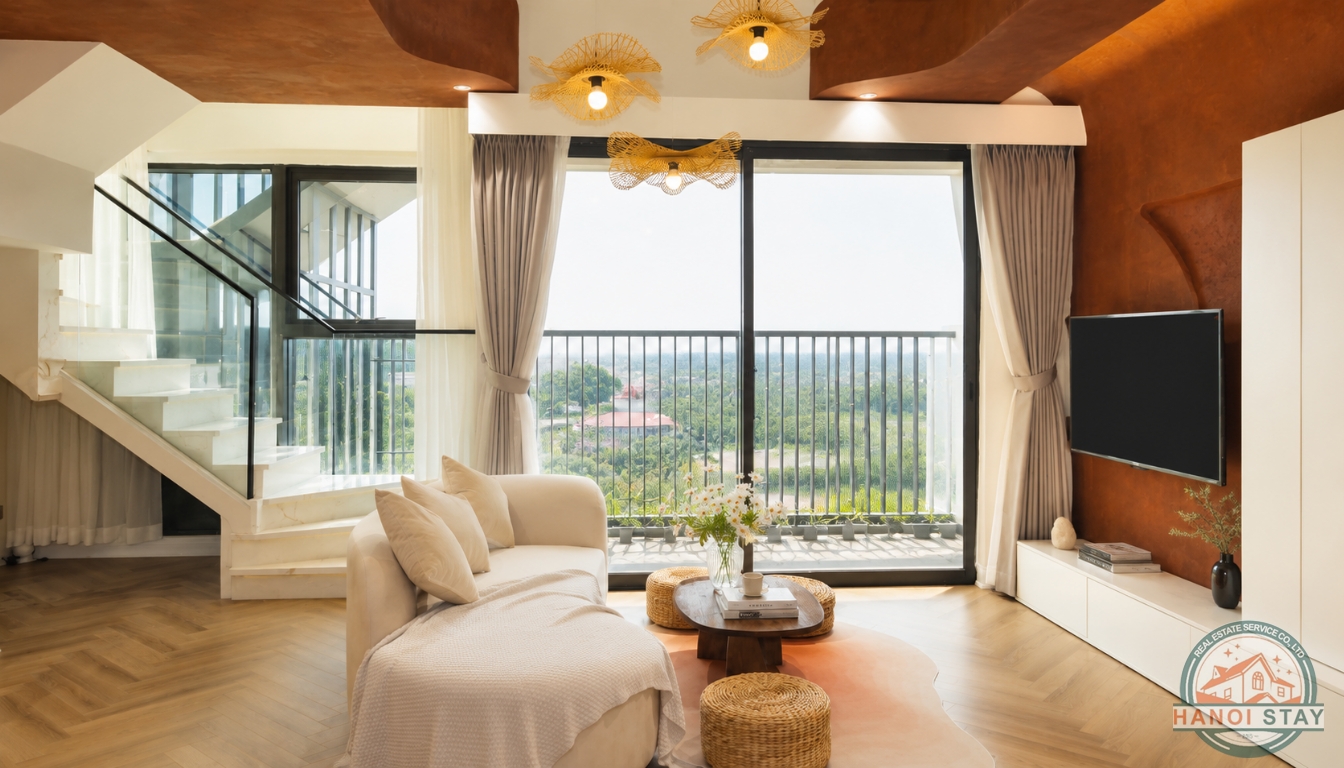 BEAUTIFUL DUPLEX APARTMENT FOR RENT IN ECOPARK NEW URBAN AREA, VIETNAM 5