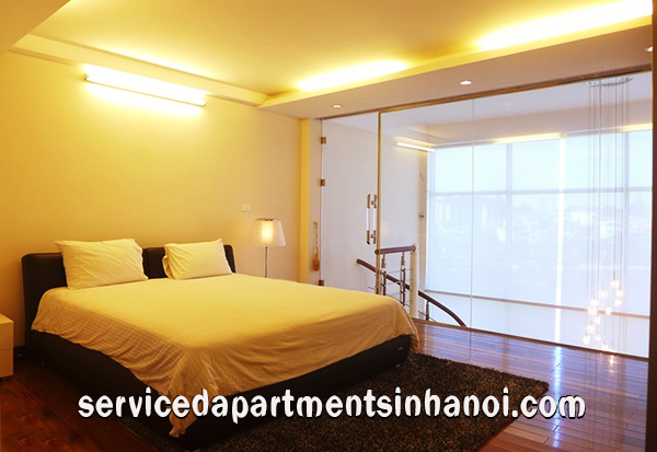 Beautiful Duplex Apartment Rental in Truc Bach, Two beds, Panorama Lake view 7