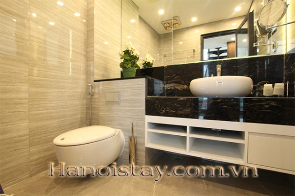 Beautiful Duplex Two Bedroom Apartment Rental in Yen Phu Area, Tay Ho District, Open Lake View 3
