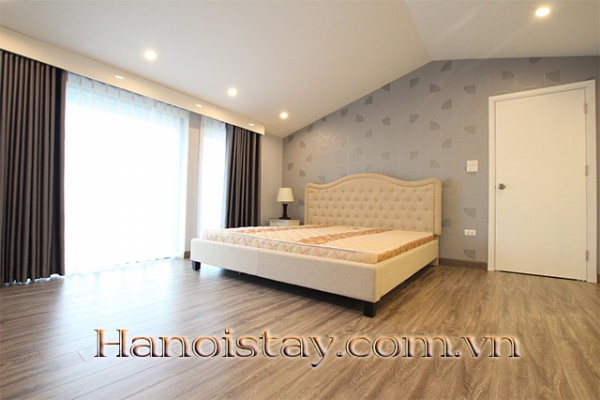 Beautiful Duplex Two Bedroom Apartment Rental in Yen Phu Area, Tay Ho District, Open Lake View 12