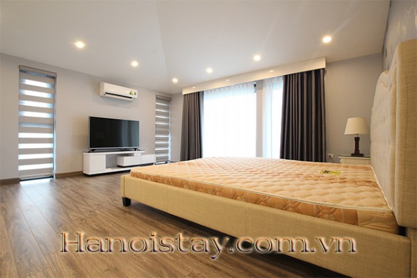 Beautiful Duplex Two Bedroom Apartment Rental in Yen Phu Area, Tay Ho District, Open Lake View 13