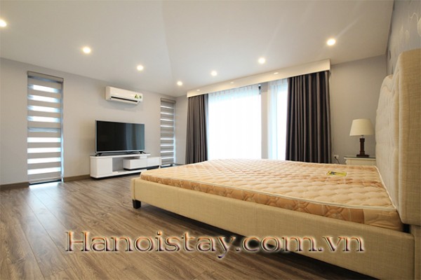 Beautiful Duplex Two Bedroom Apartment Rental in Yen Phu Area, Tay Ho District, Open Lake View 14