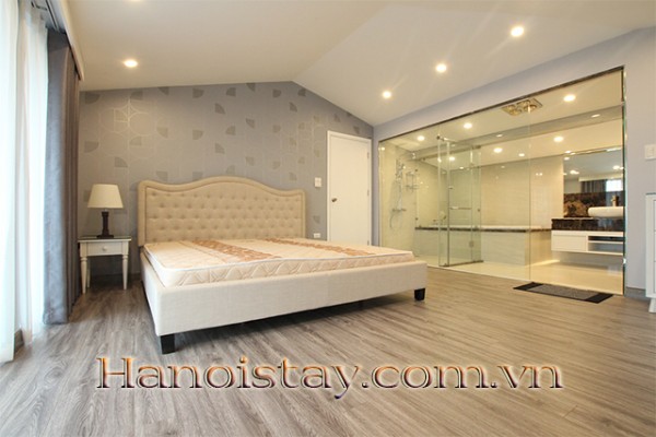 Beautiful Duplex Two Bedroom Apartment Rental in Yen Phu Area, Tay Ho District, Open Lake View 15
