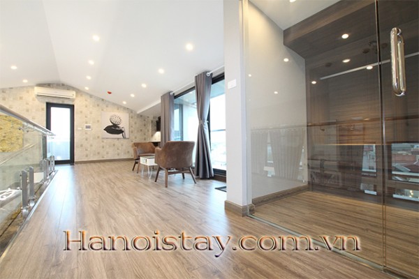Beautiful Duplex Two Bedroom Apartment Rental in Yen Phu Area, Tay Ho District, Open Lake View 17