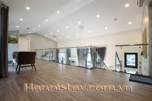 Beautiful Duplex Two Bedroom Apartment Rental in Yen Phu Area, Tay Ho District, Open Lake View 19