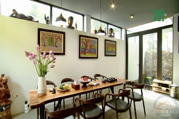 Beautiful house with 3 BR + 1 Working Room for rent in Bac Cau street, Long Bien District 22