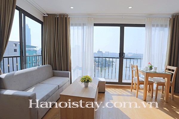 Beautiful Lake View Serviced Apartment Rental in Truc Bach Area, Huge Terrace 2