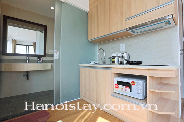 Beautiful Lake View Serviced Apartment Rental in Truc Bach Area, Huge Terrace 10