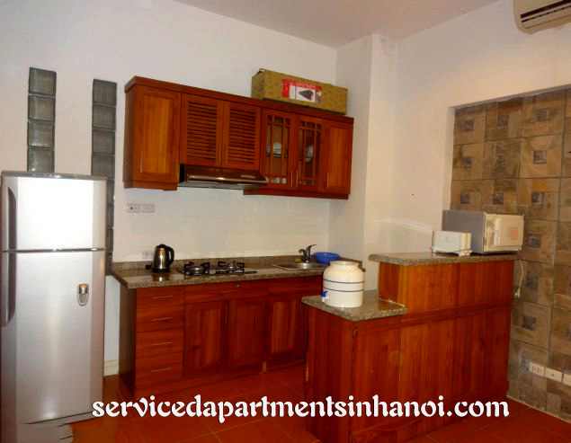 Beautiful lake view serviced one bedroom apartment in Truc bach area. 6