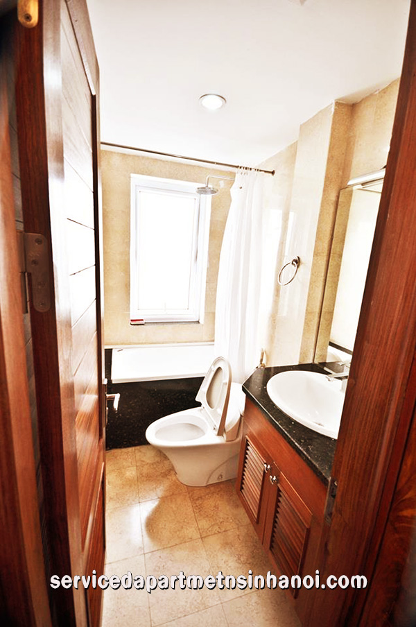 Beautiful serviced apartment for rent in Truc Bach, panorama lakeview, wooden floo 7