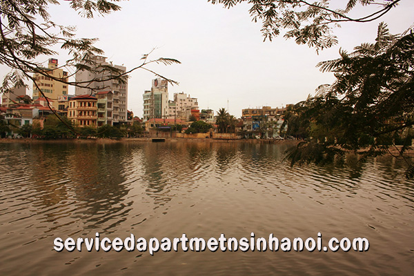 Beautiful serviced apartment for rent in Truc Bach, panorama lakeview, wooden floo 1