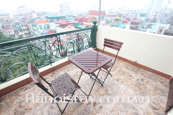 Beautiful View Apartment Rental near Temple of Literature, Dong Da, Big Balcony 6