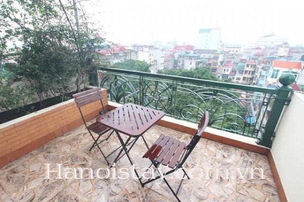 Beautiful View Apartment Rental near Temple of Literature, Dong Da, Big Balcony 5