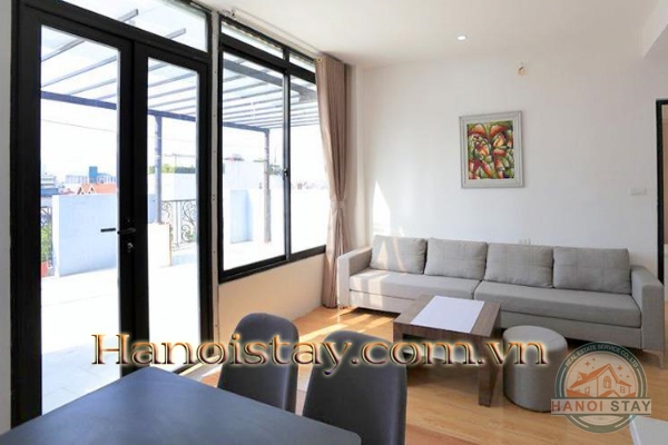 Big Balcony, Attractive Modern One Bedroom Apartment Rental in Au Co str, Tay Ho 3