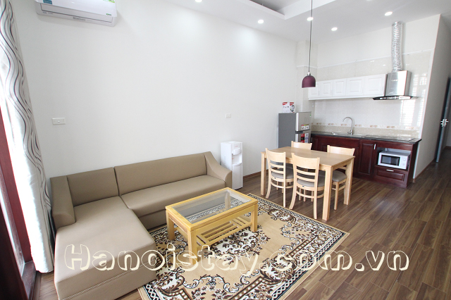 Brand New One Bedroom Apartment rental in Van Cao street, Ba Dinh 4