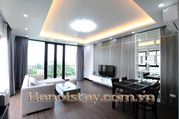 Brand New One Bedroom Apartment Rental Near Xuan Dieu street, Tay Ho, Lovely Balcony 1