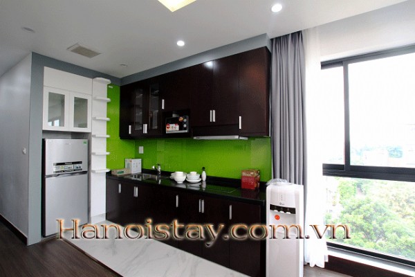 Brand New One Bedroom Apartment Rental Near Xuan Dieu street, Tay Ho, Lovely Balcony 4