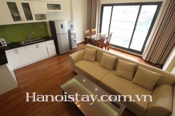 Brand new one bedroom flat rental in Van Cao, Ba Dinh, Quiet area, Car access 5