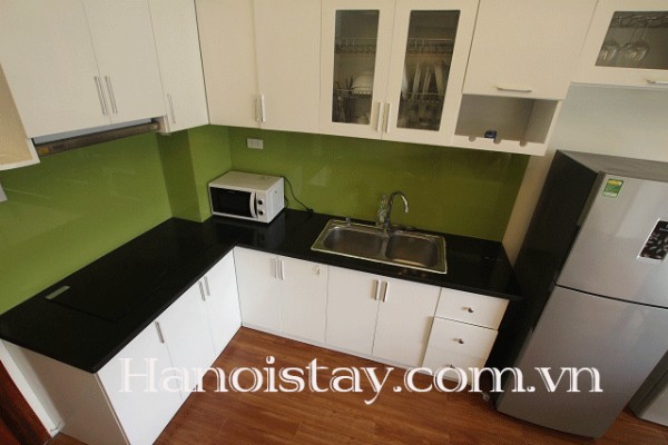 Brand new one bedroom flat rental in Van Cao, Ba Dinh, Quiet area, Car access 6