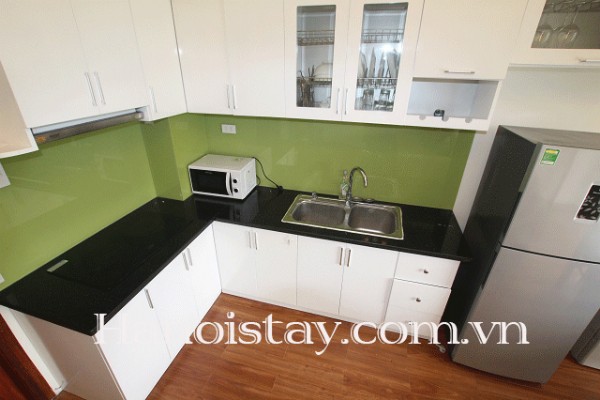 Brand new one bedroom flat rental in Van Cao, Ba Dinh, Quiet area, Car access 8