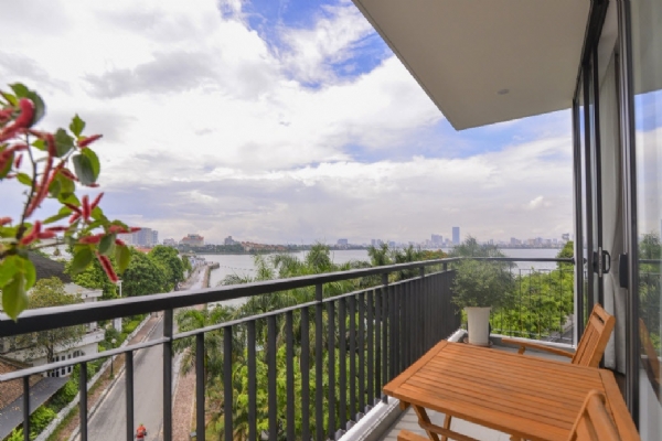 *Breathtaking Lake View 2+ Bedroom Apartment for rent in Tay Ho West Lake, High Quality Funiture*