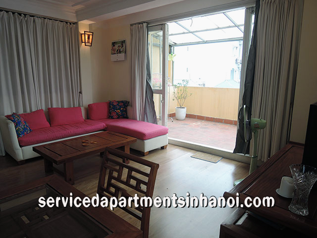 Bright Apartment With Balcony For rent in Nguyen Khac Hieu str, Truc Bach Area 3