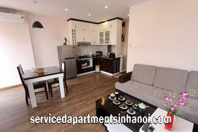 Bright Modern One Bedroom Apartment For Rent in Dao Tan street, Ba Dinh 1