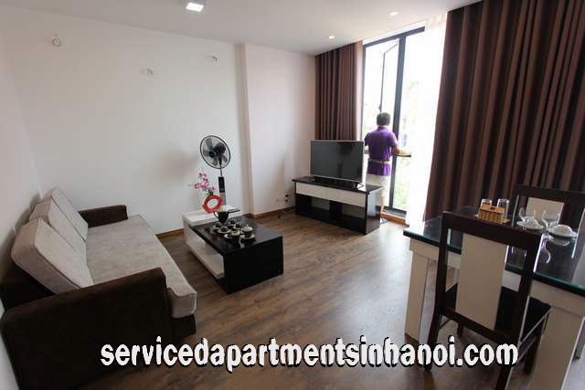 Bright Modern One Bedroom Apartment For Rent in Dao Tan street, Ba Dinh 2
