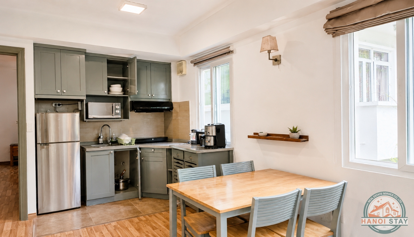 Bright & Modern one bedroom apartment for rent in Doi Can Area, Ba Dinh 7