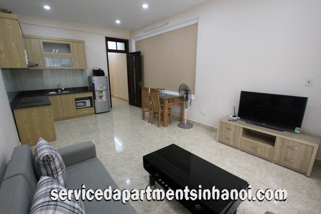Bright Modern One Bedroom Apartment Rental in Van Cao Str, Ba Dinh 1