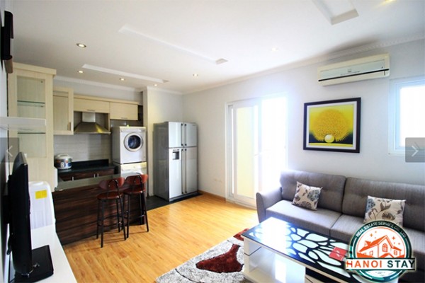 Bright One bedroom Apartment rental in Lang Ha st, Dong Da, High Quality Furniture 1