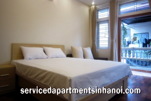 Bright rental one bedroom apartment in Van Ho st, Hai Ba Trung with lovely balcony 4