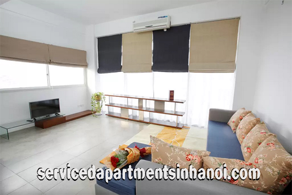 Bright Three Bedroom Apartment with Big balcony Rental Close to Truc Bach Lake 1