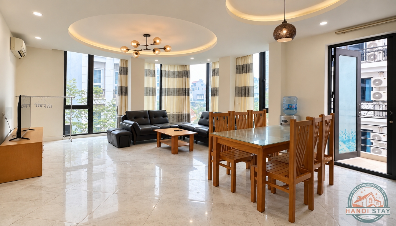 Bright Two Bedroom Property for Rent near Truc Bach lake, Ba Dinh 3