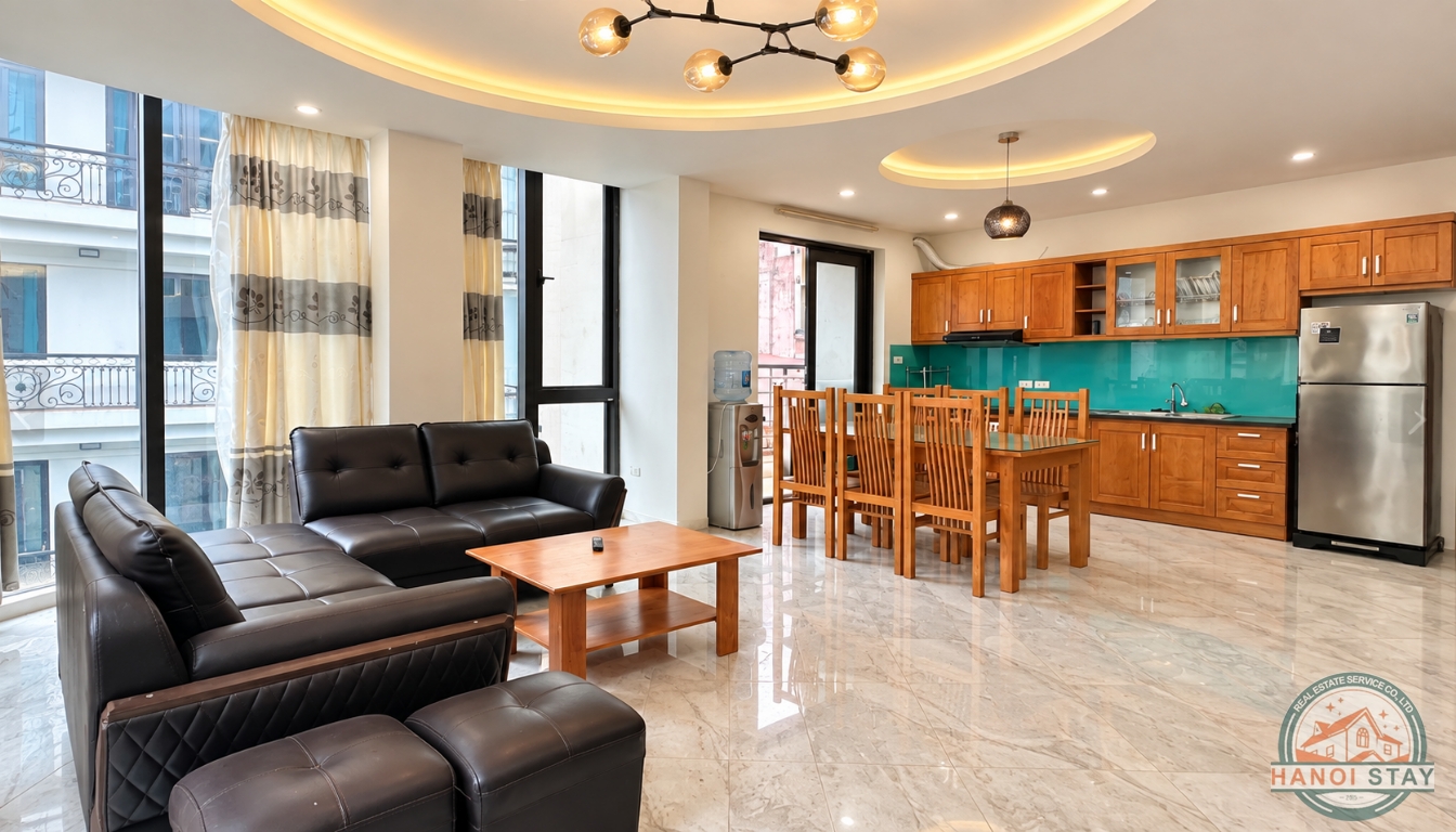 Bright Two Bedroom Property for Rent near Truc Bach lake, Ba Dinh 6