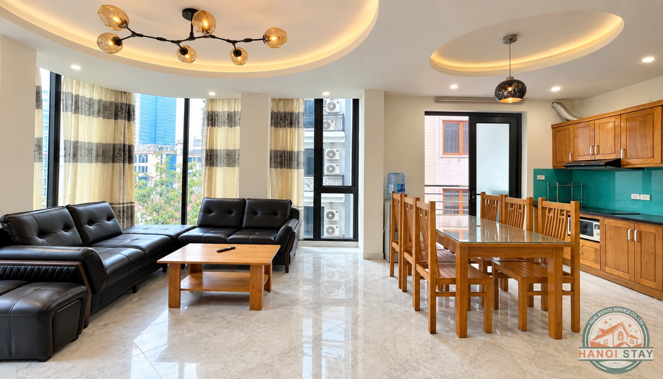 Bright Two Bedroom Property for Rent near Truc Bach lake, Ba Dinh 7