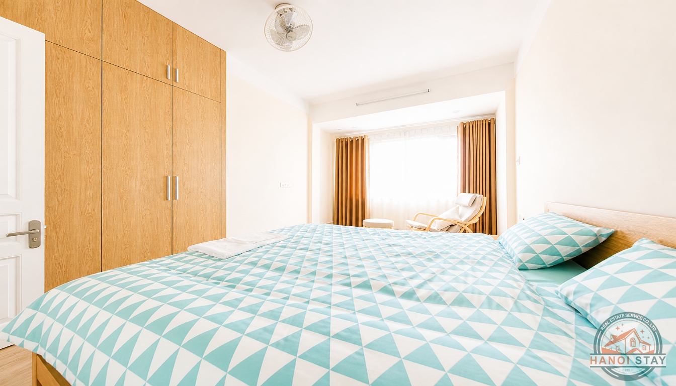 Bright & Well-Designed 2 Bedroom Apartment for rent near Hoang Hoa Tham str, Ba Dinh 4