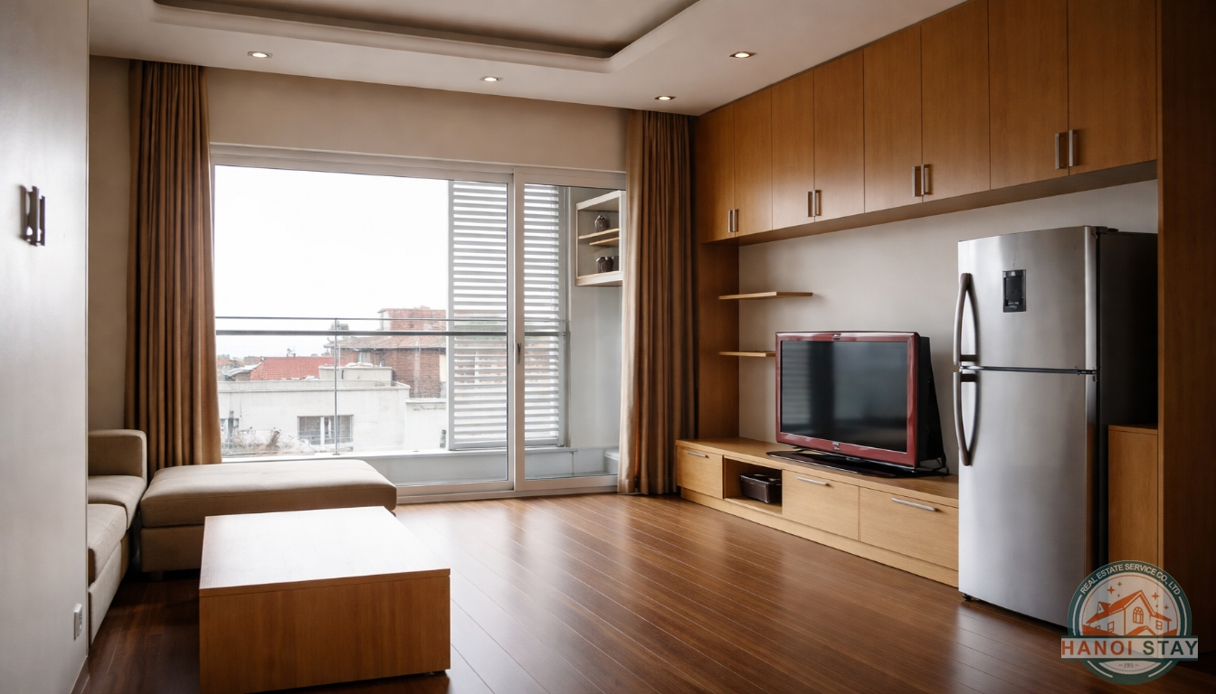 Budget One Bedroom Apartment for rent near Nguyen Chi Thanh street, Dong Da 8