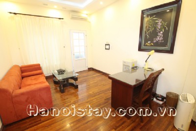 Cheap One Bedroom Apartment Rental in Kim Ma street, Ba Dinh, With Nice Yard