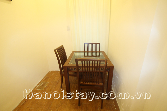 Cheap One Bedroom Apartment Rental in Kim Ma street, Ba Dinh, With Nice Yard 5